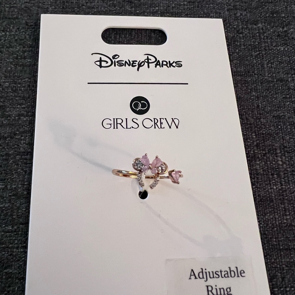 Disney Parks Girls Crew Pink Adjustable Ring